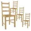 ORTA - Lot De 4 Chaises Naturelles Et Assises En Paille 7 ORTA - Lot De 4 Chaises Naturelles Et Assises En Paille -Deco.fr Soldes Boutique chaise 8938689