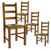 ORTA - Lot De 4 Chaises Teinté Chêne Et Assises En Paille -Deco.fr Soldes Boutique chaise 8938715