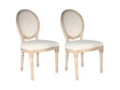 MELINDA - Lot De 2 Chaises Baroques Avec Dossier Canné