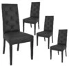 TREVI - Lot De 4 Chaises Simili Noir Et Pieds Laqués 23 TREVI - Lot De 4 Chaises Simili Noir Et Pieds Laqués -Deco.fr Soldes Boutique chaise 9176333