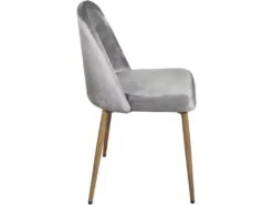 Chaise Scandinave Velours Rembourré DIMA (gris) -Deco.fr Soldes Boutique chaise 9179477