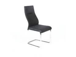 Chaise OLIVIER Design En Métal Et Tissu Coloris Noir - Lot De 4