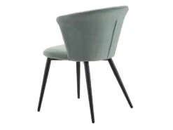 KOLYE - Lot De 2 Chaises Velours Vert Menthe Et Pieds Métal -Deco.fr Soldes Boutique chaise 9219257