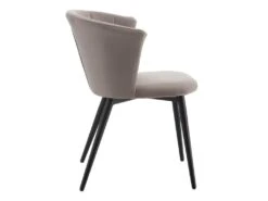 KOLYE - Lot De 2 Chaises Velours Gris Et Pieds Métal -Deco.fr Soldes Boutique chaise 9219295