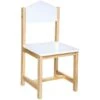 Chaise Enfant Coloris Blanc/naturel - L. 28,5 X P. 29 X H. 59 Cm -Deco.fr Soldes Boutique chaise 9219727