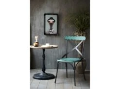 BISTRO - Set De 2 Chaises De Repas Vintage En Métal Bleu -Deco.fr Soldes Boutique chaise 9239267