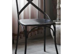 BISTRO - Set De 2 Chaises De Repas Vintage En Métal Noir -Deco.fr Soldes Boutique chaise 9239557
