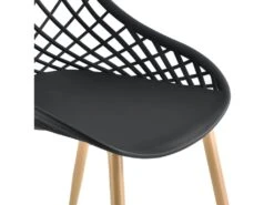 Set De 2 Chaises De Salle à Manger Siège En Plastique 83 Cm Noir 03_0006039 -Deco.fr Soldes Boutique chaise 9240685
