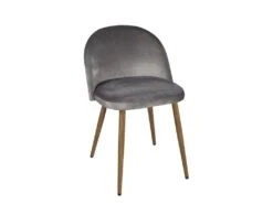 Lot De 2 Chaises Cocktail Velours GIZA (gris) -Deco.fr Soldes Boutique chaise 9240793