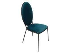 CLOVIS - Lot De 2 Chaises Effet Velours Bleues -Deco.fr Soldes Boutique chaise 9243713