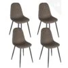 Lot De 4 Chaises Design Rembourrées NOVA (marron) -Deco.fr Soldes Boutique chaise 9243813