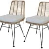 LOT 2 Chaises En Rotin Naturel - KANDY -Deco.fr Soldes Boutique chaise 9244263