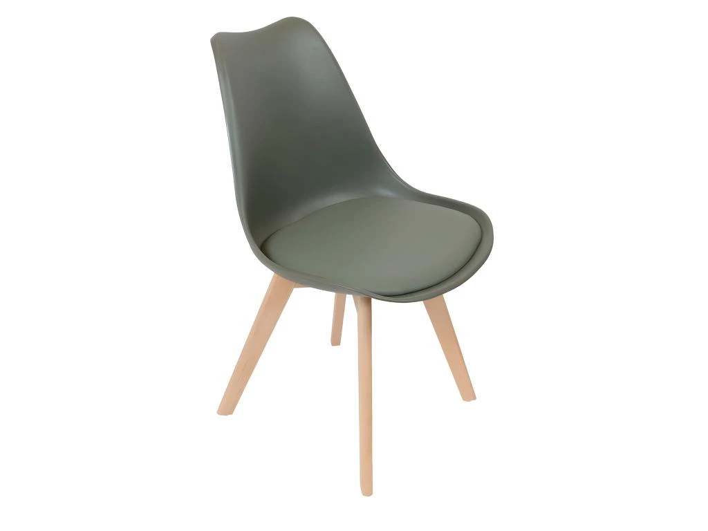 MEDALINE - Lot De 2 Chaises Scandinaves Kaki 3 MEDALINE - Lot De 2 Chaises Scandinaves Kaki – Image 3