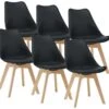 Lot De 6 Chaises De Salle à Manger Dubrovnik Simili Hêtre Noir [en.casa] -Deco.fr Soldes Boutique chaise 9245097