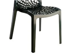 Lot 6 Chaises Ajourées Empilables Noires - GRUYER 5 Lot 6 Chaises Ajourées Empilables Noires - GRUYER -Deco.fr Soldes Boutique chaise 9245533