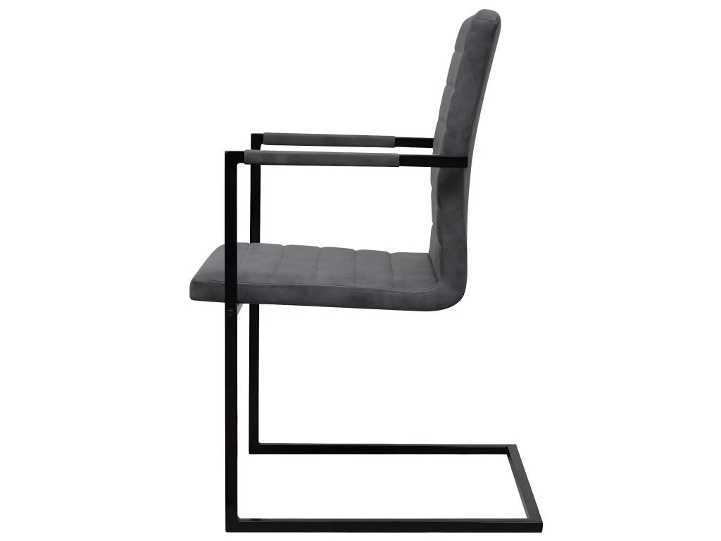 Lot De Deux Chaises De Salle à Manger 2 Pcs Cantilever Gris 1902103/2 5 Lot De Deux Chaises De Salle à Manger 2 Pcs Cantilever Gris 1902103/2 – Image 5