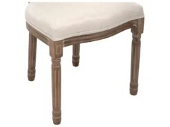 Chaise De Table En Coton Beige Lin Et Bois Blanchi Avec Dossier Cannage 7 Chaise De Table En Coton Beige Lin Et Bois Blanchi Avec Dossier Cannage -Deco.fr Soldes Boutique chaise 9247283