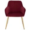 1x Chaise De Salle à Manger En Velours Bordeaux 19_0000134 -Deco.fr Soldes Boutique chaise 9249817
