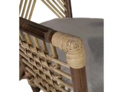 Fauteuil En Rotin Marron Et Polyester Beige -Deco.fr Soldes Boutique chaise 9251897