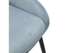 Lot De 2 Chaises En Velours Bleu Et Piètement En Métal Noir - JAZZY -Deco.fr Soldes Boutique chaise 9252295