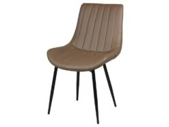 CAROLANN - Lot De 2 Chaises Taupe Métal Et PVC 5 CAROLANN - Lot De 2 Chaises Taupe Métal Et PVC -Deco.fr Soldes Boutique chaise 9279535