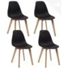 Lot De 4 Chaises Cuisine Style Scandinave NAO (noir)