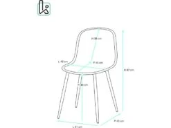 Lot De 2 Chaises De Cuisine Design YENI (blanc) -Deco.fr Soldes Boutique chaise 9525309