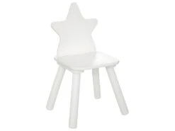 Chaise Étoile Pour Enfant En Bois Blanc H 50 Cm