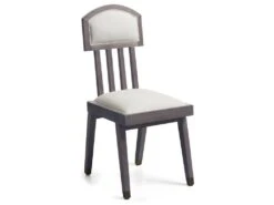 CHAISE MARRON BLEUTÉE AVEC REMBOURRAGE BEIGE 45 X 45 X 100