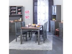 MELINA - Lot De 4 Chaises Bois Massif Gris 5 MELINA - Lot De 4 Chaises Bois Massif Gris -Deco.fr Soldes Boutique chaise 9534871