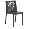 Lot De 6 Chaises De Table-salle à Manger - Cuisine - Interieur/exterieur En Résine Coloris Anthracite - Longueur 48 X Profondeur 54 X Hauteur 81 Cm -Deco.fr Soldes Boutique chaise 9535657