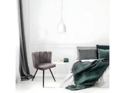 CHARLOTTE - Lot De 4 Chaises Velours Gris 8 CHARLOTTE - Lot De 4 Chaises Velours Gris -Deco.fr Soldes Boutique chaise 9830639