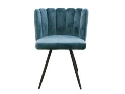 CHARLOTTE - Lot De 2 Chaises Velours Bleu 8 CHARLOTTE - Lot De 2 Chaises Velours Bleu -Deco.fr Soldes Boutique chaise 9830669