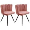 CHARLOTTE - Lot De 2 Chaises Velours Rose 10 CHARLOTTE - Lot De 2 Chaises Velours Rose -Deco.fr Soldes Boutique chaise 9830743
