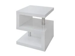 Table D'appoint LYLIA II - MDF Laqué Blanc - Avec LEDs - Blanc 5 Table D'appoint LYLIA II - MDF Laqué Blanc - Avec LEDs - Blanc -Deco.fr Soldes Boutique chevet 333931