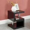 Table D'appoint LYLIA II - MDF Laqué - Avec LEDs - Noir -Deco.fr Soldes Boutique chevet 399791