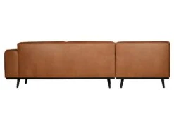 STATEMENT - Canapé D'angle Gauche 4 Places éco Cuir Cognac -Deco.fr Soldes Boutique ensemble canape 10004459