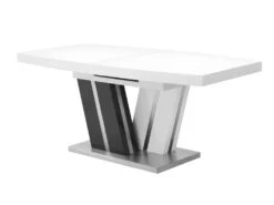 Ensemble Table NOAMI + 4 Chaises TWIZY - Blanc Et Gris 13 Ensemble Table NOAMI + 4 Chaises TWIZY - Blanc Et Gris -Deco.fr Soldes Boutique ensemble table chaises 430783
