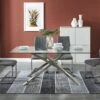Ensemble Table GLENDA + 4 Chaises MAXINE - Transparent Et Anthracite -Deco.fr Soldes Boutique ensemble table chaises 432207