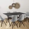Ensemble Table + 6 Chaises - Anthracite, Gris Et Naturel Foncé - SERANI 13 Ensemble Table + 6 Chaises - Anthracite, Gris Et Naturel Foncé - SERANI -Deco.fr Soldes Boutique ensemble table et chaise 10732349