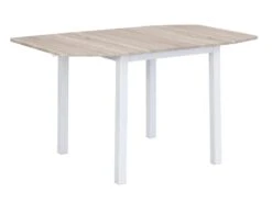 Ensemble Table + 4 Chaises En MDF Et Métal - Naturel Et Blanc - MAEWIN -Deco.fr Soldes Boutique ensemble table et chaise 12307401