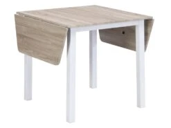 Ensemble Table + 4 Chaises En MDF Et Métal - Naturel Et Blanc - MAEWIN -Deco.fr Soldes Boutique ensemble table et chaise 12307403
