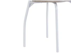 Ensemble Table + 4 Chaises En MDF Et Métal - Naturel Et Blanc - MAEWIN -Deco.fr Soldes Boutique ensemble table et chaise 12307407