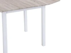 Ensemble Table + 4 Chaises En MDF Et Métal - Naturel Et Blanc - MAEWIN -Deco.fr Soldes Boutique ensemble table et chaise 12307409