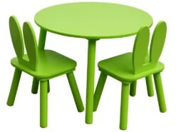 Ensemble De Table Et 2 Chaises Pour Enfants En Bois Verte -Deco.fr Soldes Boutique ensemble table et chaise 12611131