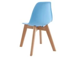 Ensemble Table Enfant LOULOUNE + 2 Chaises LILINOU - Naturel Et Bleu -Deco.fr Soldes Boutique ensemble table et chaise 13538365