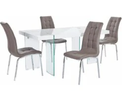 Travis 160 Cm 4 Lila Capucino -Deco.fr Soldes Boutique ensemble table et chaise 21737125