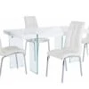 Travis 160 Cm 4 Lila Blanc -Deco.fr Soldes Boutique ensemble table et chaise 21737131
