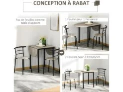 Ensemble Table Et Chaises LAURA Style Industriel -Deco.fr Soldes Boutique ensemble table et chaise 21988415