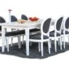 Venedig Ensemble De Salle à Manger 95x180/276, 2 Tablettes De Rangement Blanches Inclues Avec 6 Chaises Rococo, Blanc/noir. -Deco.fr Soldes Boutique ensemble table et chaise 22189653